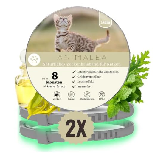 Animalea® Zeckenhalsband für Katzen - 2 Stück
