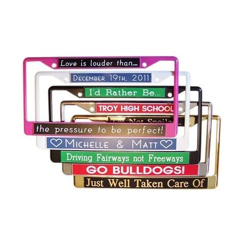 Custom Personalized Laser Engraved License Plate Frame Cover