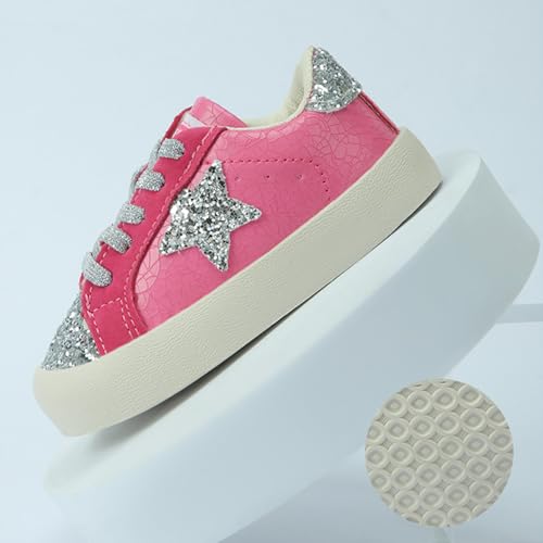 Girls Glitter Shoes Toddler Casual Sneakers Kids Slip On Shoes Non-Slip Sole Footwear Walking Shoes for Infant Todder Girls4