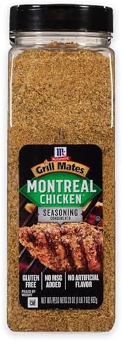 McCormick Grill Mates Montreal Chicken Seasoning, 23 oz - One 23 Ounce Container of Montreal Chicken Seasoning with Blend of Garlic, Onion, Black and Red Pepper and Paprika for Meats and Seafood