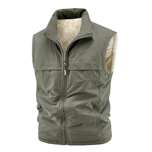 Army Lime Green Mens Jackets Outerwear for Mens Collared Neck Camisole Tank Warm Fuzzy Basic Winter Fall Jackets 2026 Clothes Fashion Country Concert 5XL