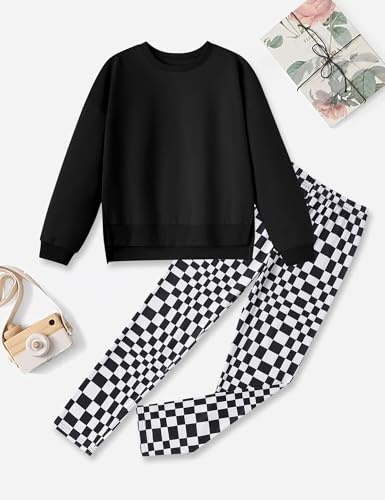 Image of Girl Clothes Sweatshirt Pullover Leggings Tracksuits Outfit 2PC Girls Clothes Size 6-14