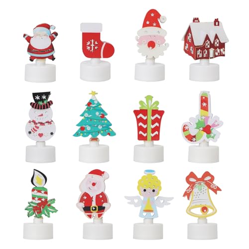 CPROSP Bougie Chauffe Plat LED à Flamme Vacillante - Décoration de Table de Noël, Bougies Lumineuses Sûres et Belles pour la Maison et les Vacances