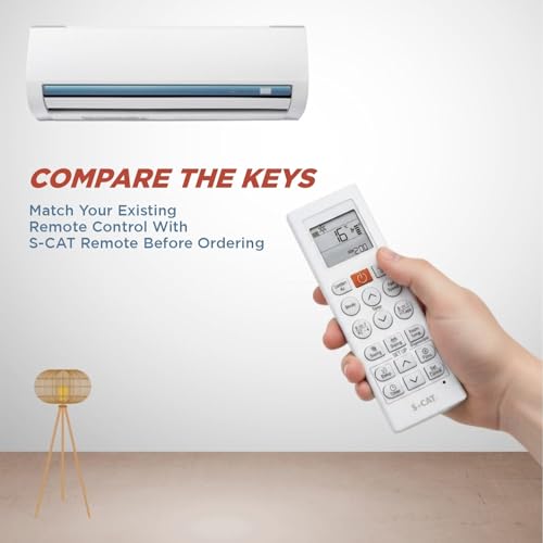 Image of S-CAT Compatible with LG AC Remote Control Original Model AKB75215406 (No Backlight) Suitable for 1 1.5 2 Ton Split & Window AC [AC - 36S] (in case of Any Issues, Contact Customer Care)