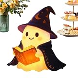 Générique Ghost Reading Book Lamp – Resin | Cute Halloween Ghost Lamp With Book | Bedroom Living Room Decor for Home Bedroom Room Kitchen Farmhouse Party