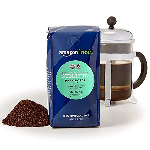 Amazon Fresh Organic Fair Trade Sumatra Ground Coffee, Dark Roast thumb #1
