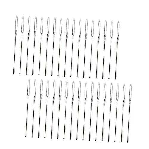 Beatifufu Sewing and Embroidery Needle Set 100 Pcs 7cm Large Eye Needles for Thread Passing Leather Accessories