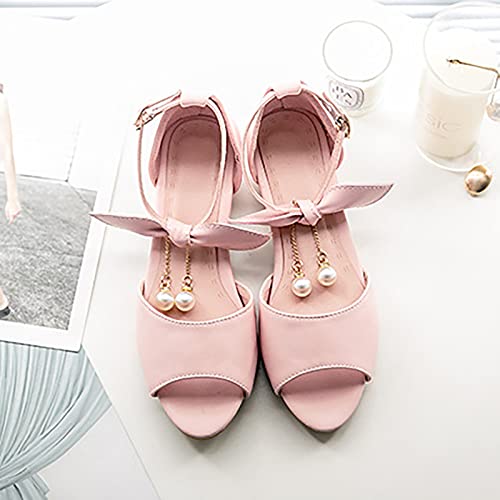 Big Kids Girl Roman Buckle Fish Mouth Open Toe Children's Shoes Wedding Prom Princess Kids Beach Sandals Girls Size 7/83
