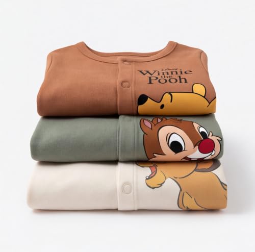 Image of minicult Cotton Unisex Front Open Full Sleeve T-Shirt with snap Buttons and Cute Prints Combo Pack