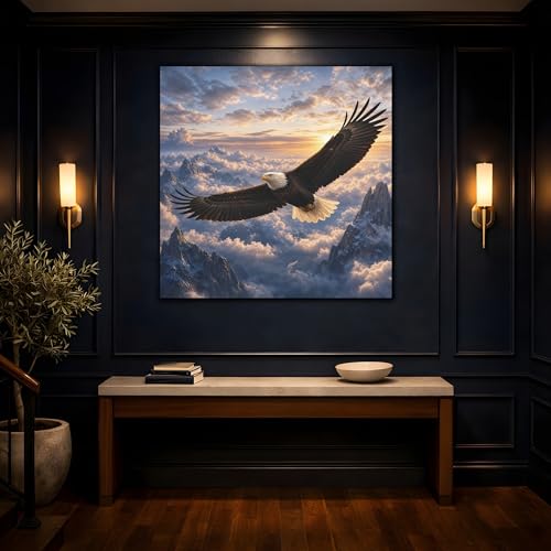 Tableau canva aigle royal haute definition avec chassis en bois de 3cm - 4