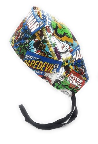 Comic Book Retro Super Hero Surgical Scrub Cap Medical Hat Hospital Cover2