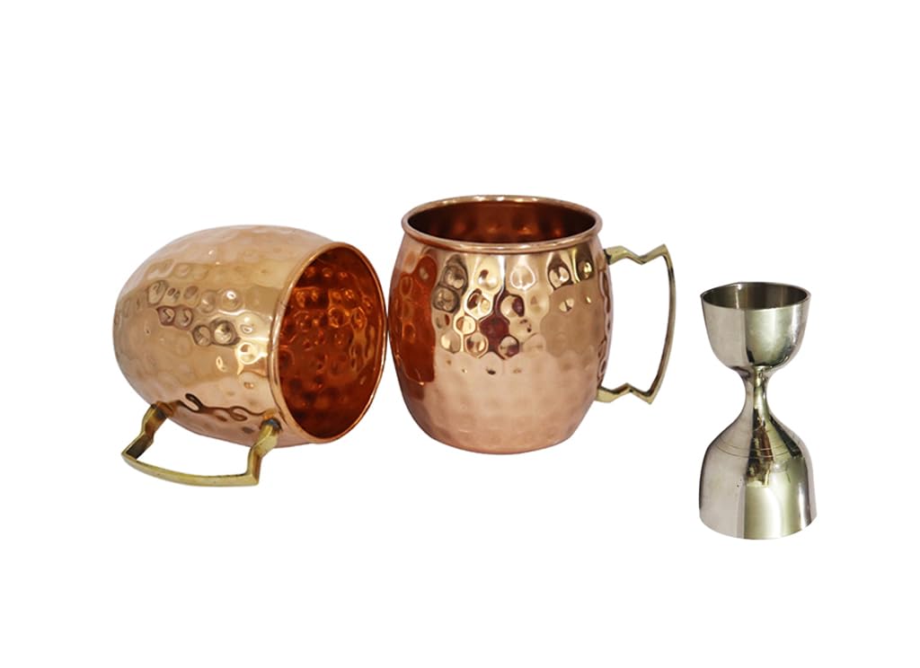 Gobelet en cuivre de tasses à boire BRACOP, verrerie artisanale en relief