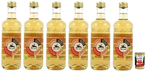 Alce Nero Aceto di Mele Biologico, vinagre de manzana orgánico, fabricado con manzanas italianas de 500 ml + lata de 400 g de Polpa Gourmet Italiano