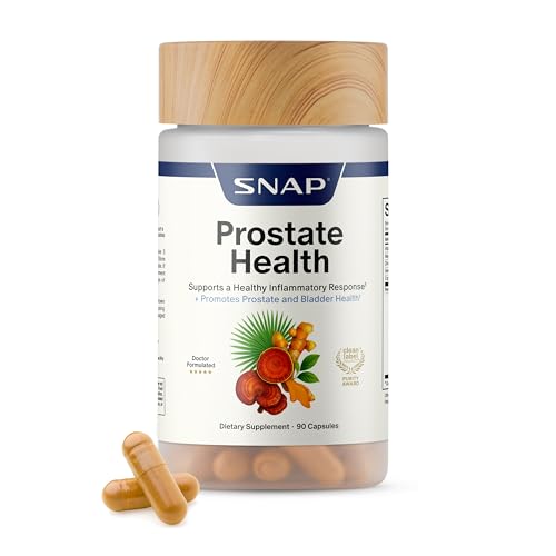 Snap Supplements Prostate Health Supplements for Men, Supports Urinary Tone and Healthy DHT Balance with Saw Palmetto for Men, Stinging Nettle, Beta-Sitosterol, 90 Capsules (30-Day Supply)