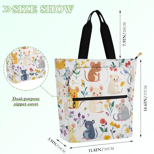 Bolsa para libros de ratones lindos para llenar de alegría tus clases 4