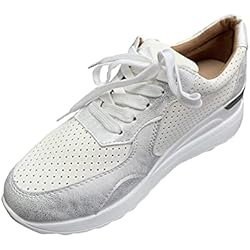 DRALOFAO 2023 Zapatos Mujer Zapatos ortopédicos de Las señoras Zapatos Blancos Zapatillas Running Sport Casuales Mocasines Fitness Gym Outdoor Zapatos
