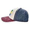 KETAFOUND Unisex Vintage Baseball Cap Gabon Flag Cotton Sun Hat Regional Culture Adjustable Distressed Snapback Cap Edge Grinding Do Old Hat for Running Fishing Hiking Camping #1