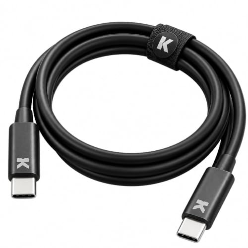 Image of USB Type C to Type C Cable Fast Charging & High Speed Data Sync Braided USB-C (Black)