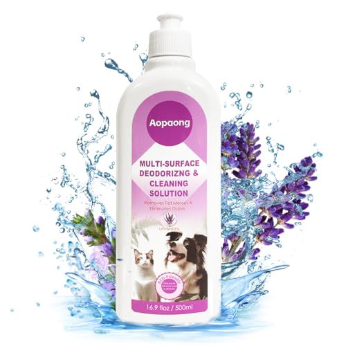 Aopaong Multi-Surface Floor Cleaning Solution Lavender Scent Household Floor Cleaner Care for All Robot Vacuums with Mopping and Cordless Wet/Dry Vacuums (16.9Fl Oz/500ML)