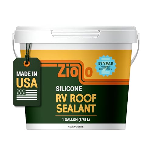 Ziollo RV Roof Sealant - Leak Repair 100% Silicone Liquid Ru...