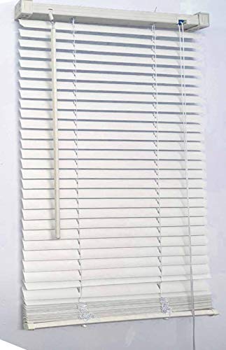 Funky Gadgets Grey Embossed Pattern PVC Window Venetian Blind Blinds Easy Fit Curtains Made to Measure Blinds Windows Treatment Shutters Twist Open Close(White Embossed Pattern, 90 x 150 cm)