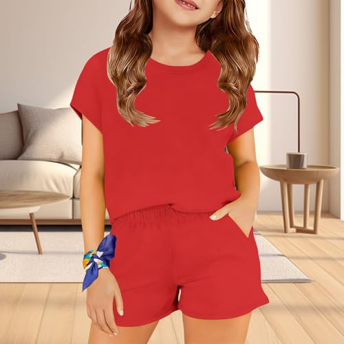 Ensemble d'été pour filles en coton de 2 à 10 ans
