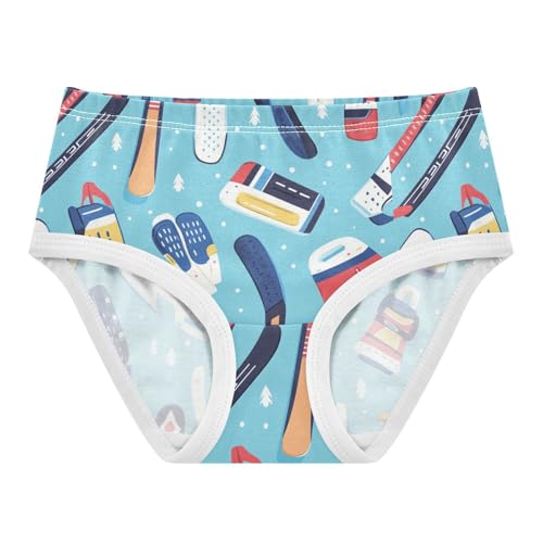 Wusikd Hockey Girls' Underwear Cotton Blue Girls Briefs Soft Toddler Underwear 2T - Main Image