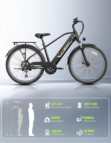 Jasion Roamer/ST/YC1 Electric Bike for Adults, 26″ Commuter