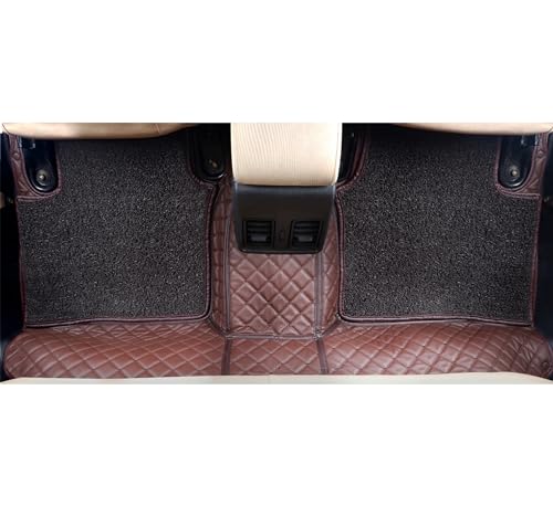 Image of Antiskid Premium 7D Car Mat Full Set for BMW X4 xDrive 2019 || Luxury Leather Dual-Stitch Full Set 7D Car Floor Mat || 100% Waterproof ||Color: Coffee Coffee