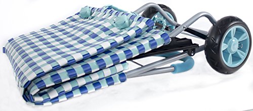Image of dbest products Trolley Dolly Shopping Grocery Foldable Cart Storage Mom, Blue Polka Dot