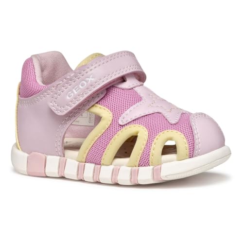 Geox B Sandal IUPIDOO Gir, Sandalia Bebé-Niñas, Pink/Lt Yellow, 24 EU
