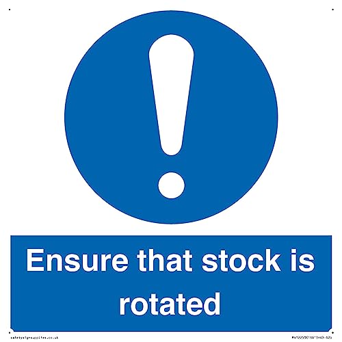 Panneau ensure that stock is rotated S20 signalétique entrepôt logistique