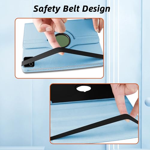 Image of TGK 360 Degree Rotating Flip Cover Case for Xiaomi Mi Pad 8 /8 Pro /Mi Pad 7 /7 Pro 11.2 inch Tablet (Sky Blue)