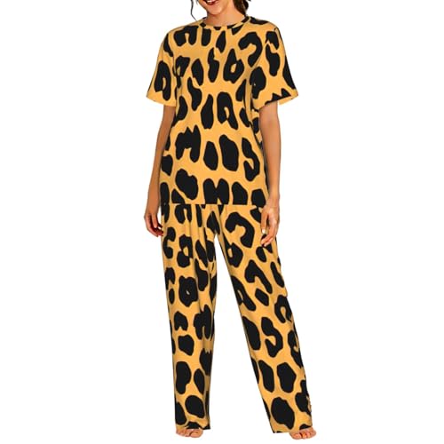 Pyjama léopard femme léger contre la chaleur nocturne