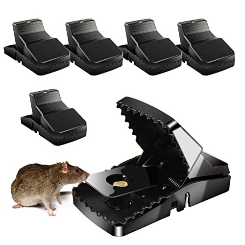 ZFULV Mouse Trap,Reusable Rat Traps Indoor Or Outdoor,High Sensitivity, Powerful Bite, Easy to Operate, Suitable for Kitchen, Warehouse, Pasture, Yard?6-Piece Set, Black