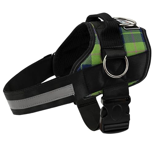 Joyride Basic Essential Dog Harness 1.0 - Small, Medium, Large Dogs, No-Pull Pet Vest with 3 Side Rings for Leash Placement, Adjustable for Training (Spring Plaid, M)
