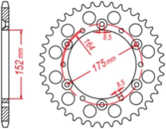 520-44T 44 Rear Sprocket Gear Cam For YFM660 YFM 660R YFM 660 YFZ350 YFZ 350 spare parts