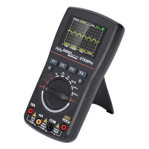 LOCADENCE Multimetro Oscilloscopio Digitale, Oscilloscopio Portatile 2 in 1 50Msp 10MHz Larghezza di Banda Analogica, Test Diodi Resistenza Condensatore Corrente Tensione