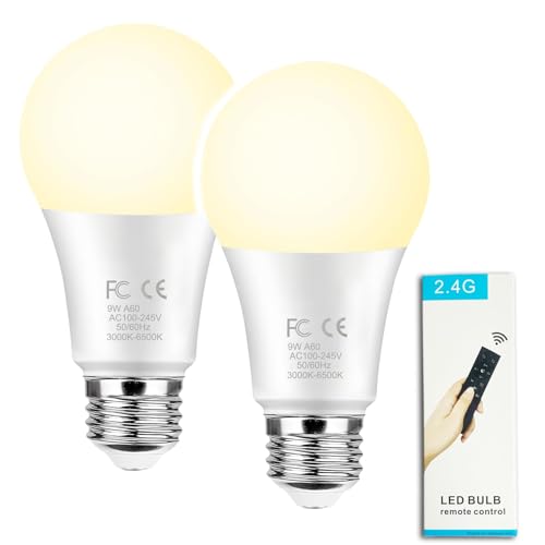 Ampoule intelligente avec une télécommande 2.4GHz LED E27 dimmable