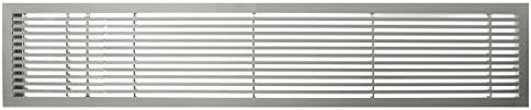 Architectural Grille 200064201 AG20 Series 6" x 42" Solid Aluminum Fixed Bar Supply/Return Air Vent Grille, Brushed Satin