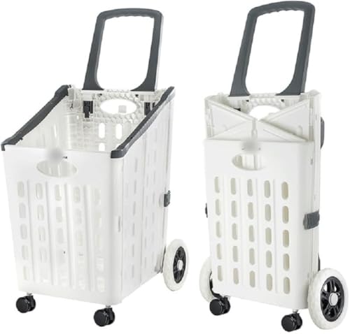 Xiraivke 折りたたみショッピングカート 75L 大容量でショッピングキャリー機能兼? 軽量設計で持ち運びやすく スーパーマーケット買い物・食料品輸送・旅行・日常取り扱いに最適