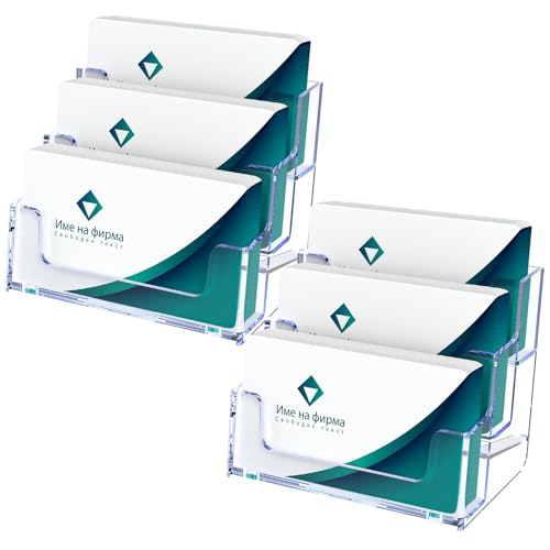 Uaimvie Acrylic Business Card Holder for Desk, Clear Plastic Business