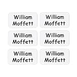 60 Washable Stick on Clothing Name Labels - No-Iron Stickers for School Children, Care Homes, Day Care, Nursery