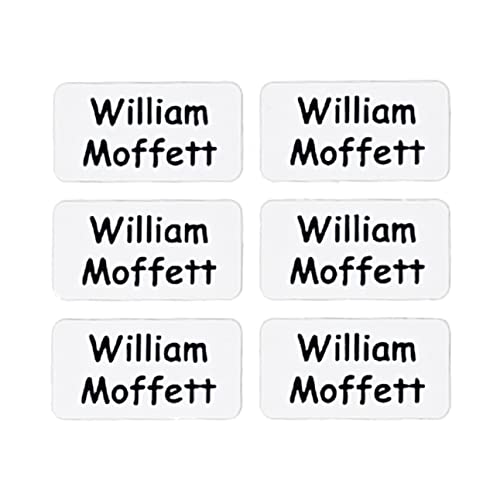 60 Washable Stick on Clothing Name Labels - No-Iron Stickers for School Children, Care Homes, Day Care, Nursery