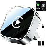 2026 Adattatore CarPlay Wireless, Plug & Play, Bluetooth 5.3, Wi-Fi Stabile da 5,8 GHz, Formato Mini Wireless Carplay Adapter per iPhone con iOS 10+ & Veicoli con Funzione CarPlay Cablata (dal 2016)