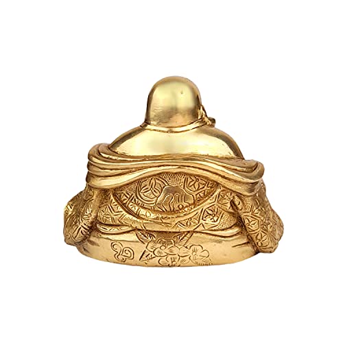 Bouddha Rieur pour attirer l'argent statue Feng Shui en laiton massif - 6