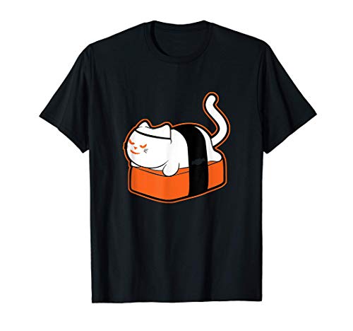 Spooky Sushi Cat Halloween Japanese Sashimi Soy Spoopy T-Shirt for