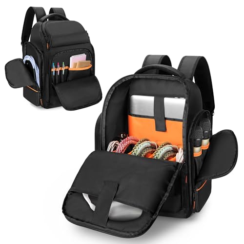 Trunab DJ Cable Backpack with 3 Detachable Dividers and Laptop Compartment DJ Cable Bag for Microphones Sound Equipment and Music Instrument