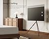 FITUEYES DESIGN Tripod TV Stand Art for 43 50 55 65 Inch Height Adjustment Max. Load 40KG for Home, Corner, Attic Picasso Series #2