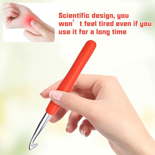 Image of Crochet Hook, 9.0 mm Ergonomic Crochet Hook, Crochet Needles for Arthritic Hands, Knitting Needles with Soft Handle Beginners and Experienced Hobbyists (9.0 mm)
